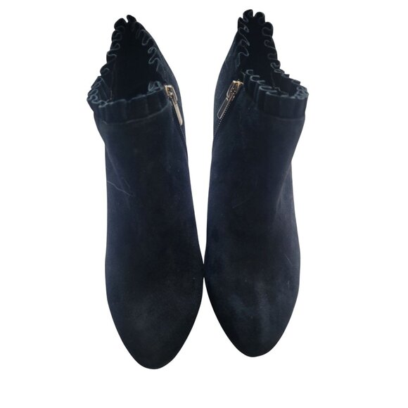 Banana Republic Sydney ruffle bootie Size 7.5 Office Wear Date Night Modern City - Picture 2 of 9